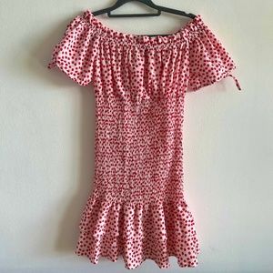 Red and white mini sundress - size small